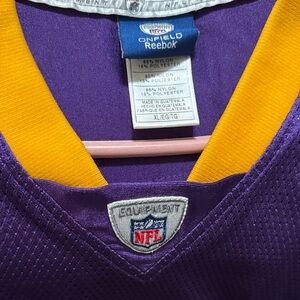 Reebok On-Field Purple and Yellow NFL Jersey  Farve Vikings #4